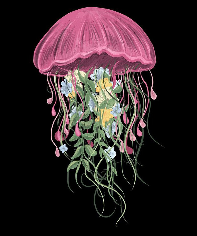 easy jellyfish painting & jellyfish paint by numbers #painting