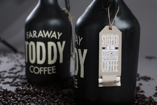 Stacked Type // Faraway Toddy Coffee #packaging #toddy #lovely #faraway #coffee #typography