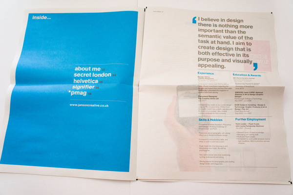 Janson Creative #news #print #grid #sheet #broad #layout #typography