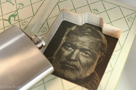 Hollow Book Safe & Secret Flask My Brother by hollowbookcompany #ernest #safe #literature #hemmingway #endpaper #design #book #hollow