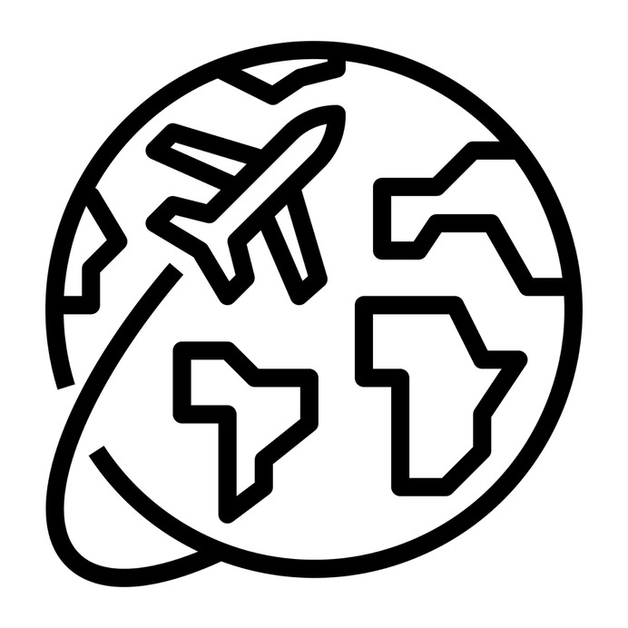 See more icon inspiration related to travel, world, earth, transport, planet, around, symbol, international, airplane and travelling on Flaticon.