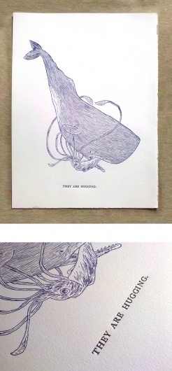 Jason Polan/ART/They Are Hugging #illustration