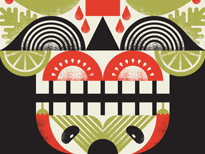 Tacoskull #taco #print #skull #illustration