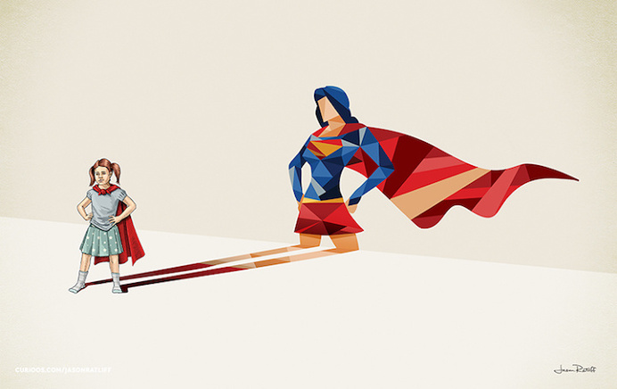 Creative Illustration of childhood imagination by Jason Ratliff #Illustrations #artwork #imagination #digital art #design