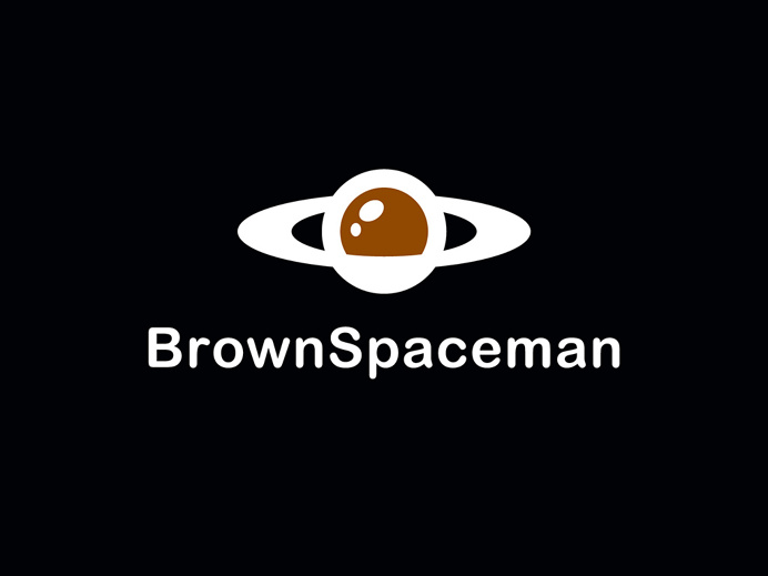 Brown Spaceman Logo - Zach Johnson Design