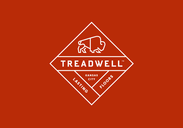 Treadwell designed by Perky Bros #logo #identity #bison #treadwell