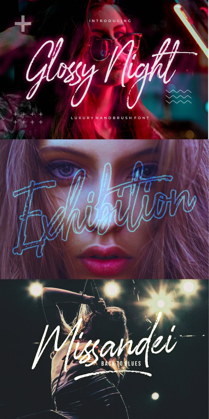 Glossy Night – Luxury Hand Brush Font