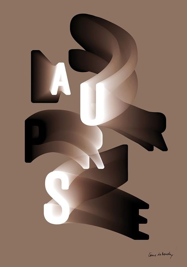 Côme de Bouchony #type #gradient #letter