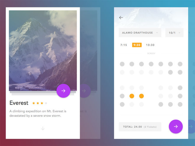 Cinema App UI Design (Sketch)