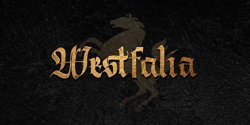 Berliner Fraktur Â - Westfalia http://www.myfonts.com/fonts/resistenza/berliner-fraktur/ #calligraphy #letters #fraktur #gold #westfalia #blackletter #berlin #typography