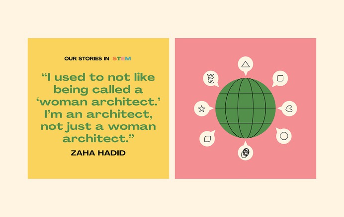 Our Stories in STEM - More instagram content. Layout for a quote post and a graphic highlighting the needs in engineering.