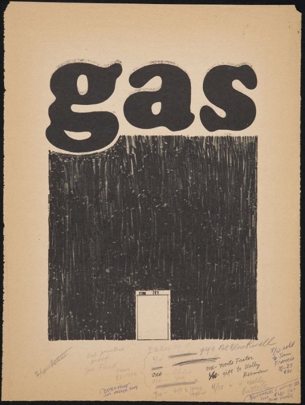 edward ruscha lithograph aging gas