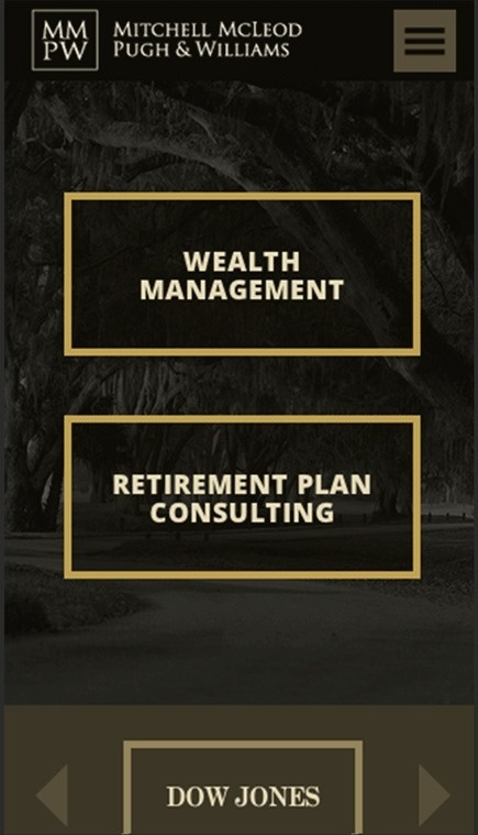 Mitchell McLeod Pugh & Williams - C.Rowe #ux #responsive #interface #ui #brown #mobile #gold