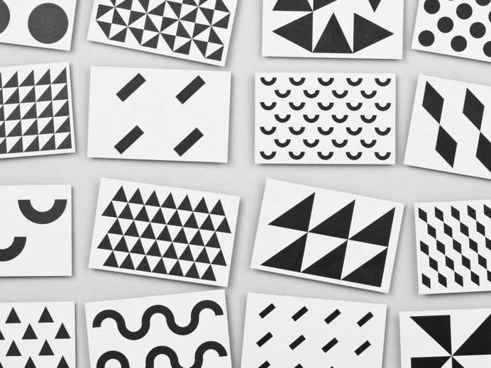 Pattern Cards - Maddison Graphic #geometry #pattern #white #black #and #contrast