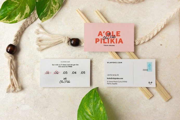 Ola Poke Branding - Mindsparkle Mag Puro Diseño designed the branding for Ola Poke. The Hawaiian word "ola" translates to: life, health and well-being. #logo #packaging #identity #branding #design #color #photography #graphic #design #gallery #blog #project #mindsparkle #mag #beautiful #portfolio #designer