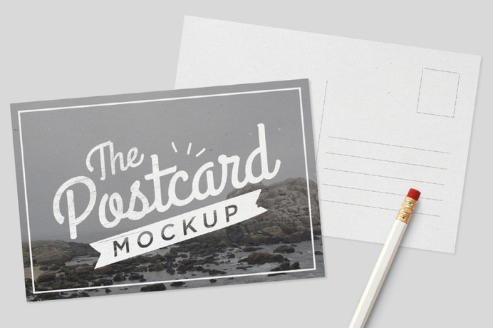 Stylish Postcard Mockup Template