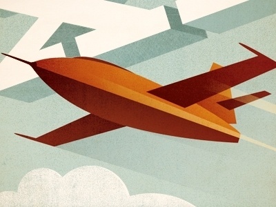 Dribbble - Bell X-1 by Eric R. Mortensen #illustration #plane #jet #airplane