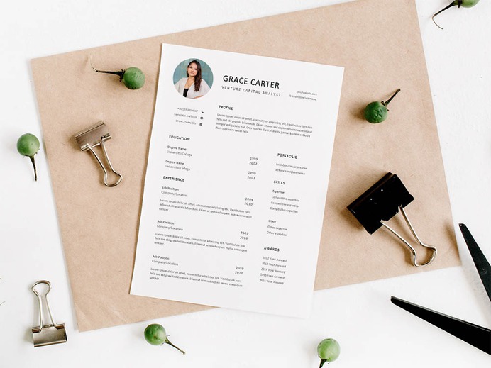 Free Venture Capital Analyst Resume Template with Simple Look