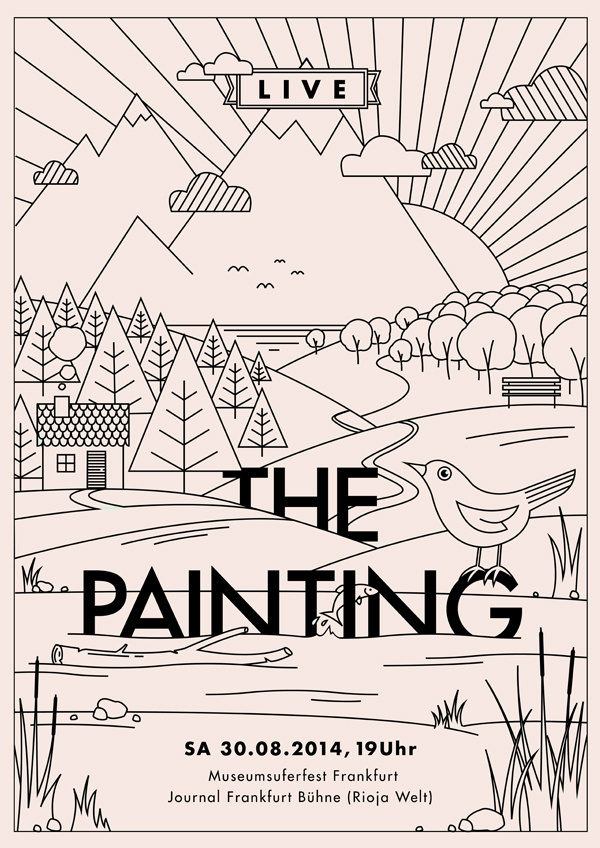 Moritz Gemmerich - new office - "the painting" gigposter #moritz #gemmerich #office #graphic #design #the #illustration #painting #poster #new