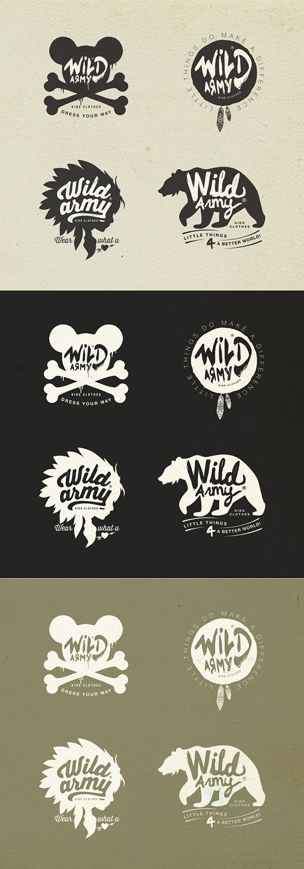 Wild Army, Kids Revel Clothes on Behance by alexramonmas Studio