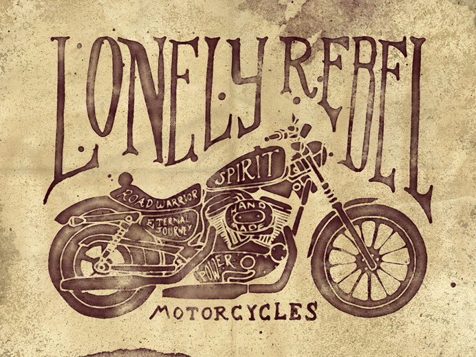 Typography and Motorcycles Go Together Like Coffee and Cake (20 Artworks) #type #illustration #motorcycle #typography