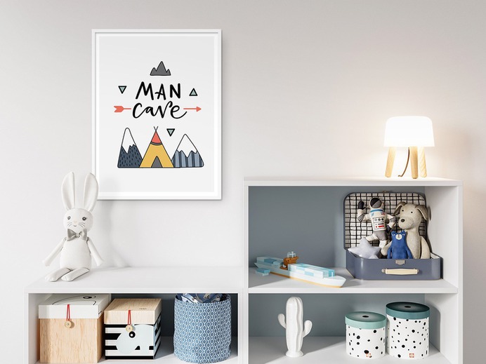Man Cave Nursery Kids Wall Art – Pikstok