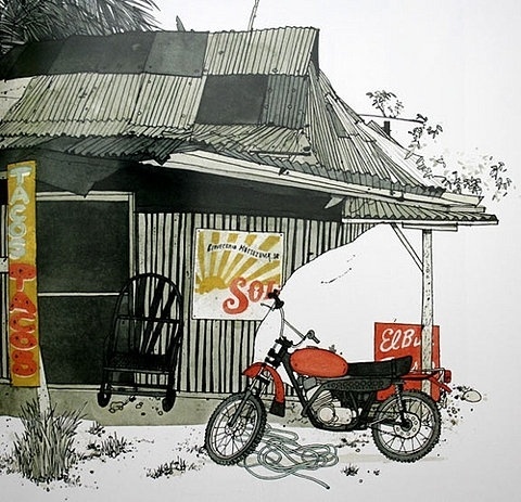 FFFFOUND! | Mexican Taco Shack by Evan Hecox on Flickr - Photo Sharing! #motorcycle #evan #taco #shack #hecox #moto