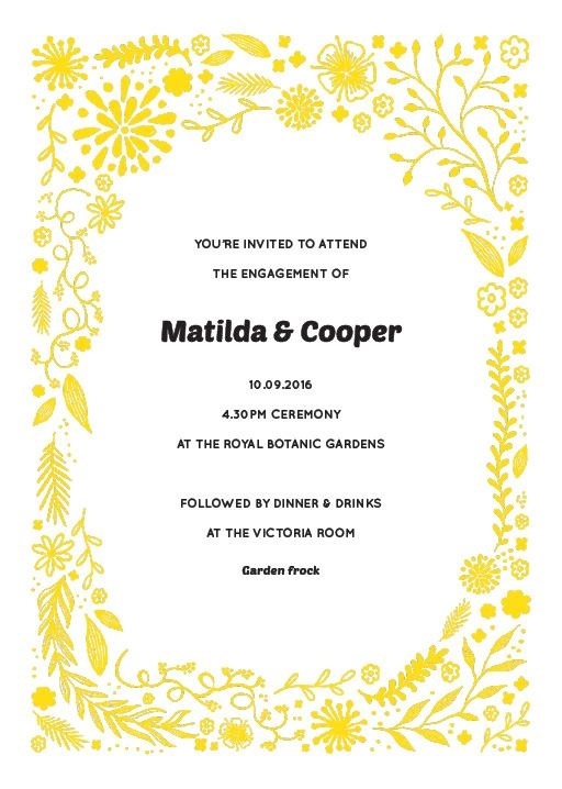 Garden Party - Engagement Invitations #paperlust #engagement #engagementinvitation #invitation #engagementcards #engagementinspiration #wed