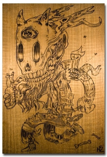 BeeryMethod.com Blog » skull #nick #burn #beery #wood #art #skull