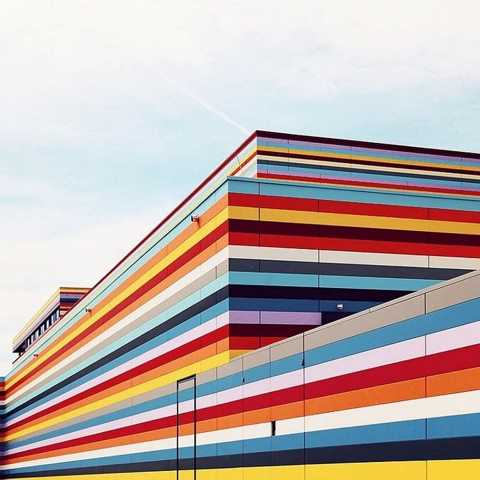 After the rain - Sebastian Weiss Architecture Photography - @le_blanc at Instagram #lines #colors #photography #architecture #hotel #airport #berlin #meininger