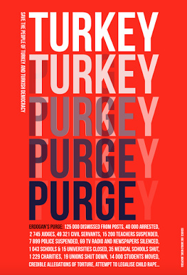 Turkey / Purge poster. #help Turkey #Turkey #purge #democracy #human rights #red #2016