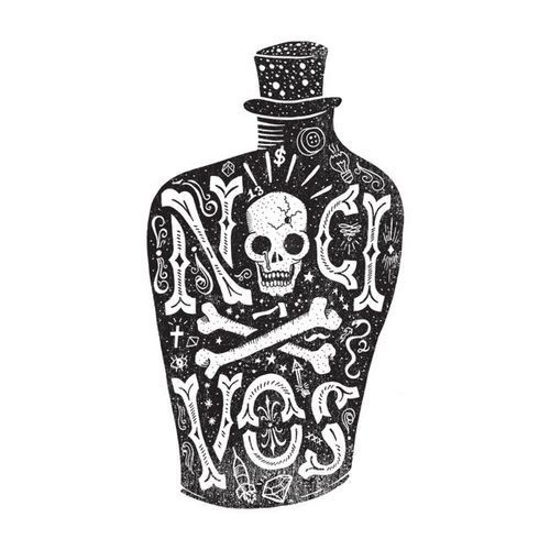 Fran Efless #illustration #crossbones #textures #skull