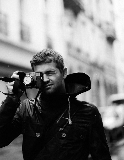 Colin holding camera #jacket #camera #haircut