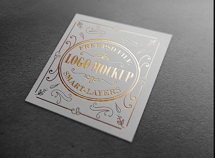 Gold and Silver Foil Mockup PSD