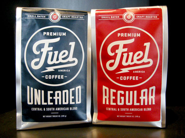 Fuel #branding #fuel #packaging #thunder #coffee #type