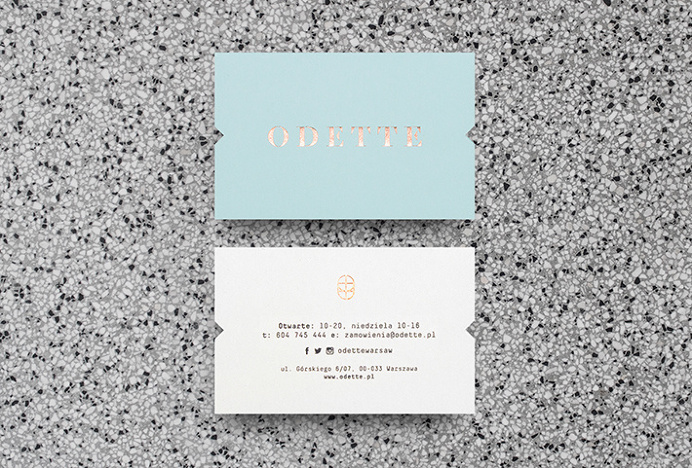 Odette by Dmowski & Co. #print #graphic design #business cards