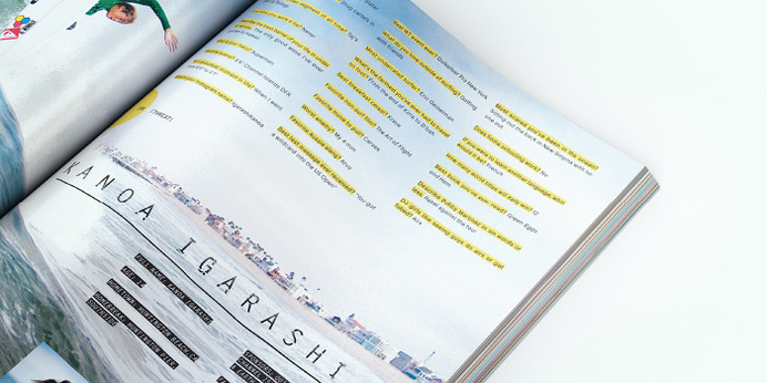 Surfing Magazine Editorial 2012 - Joy Stain #surf #surfing #print #spread #layout #editorial #magazine #typography