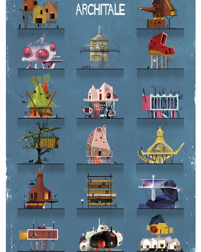 Arquitectura onírica en la serie ARCHITALE de Federico Babina