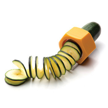This turn-to-use spiral slicer effortlessly adds fun to your food.