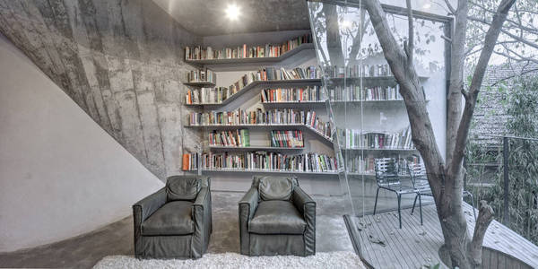 CJWHO ™ (Tea House, Shanghai, China by Archi Union...) #concrete #house #design #interiors #china #architecture #library #tea