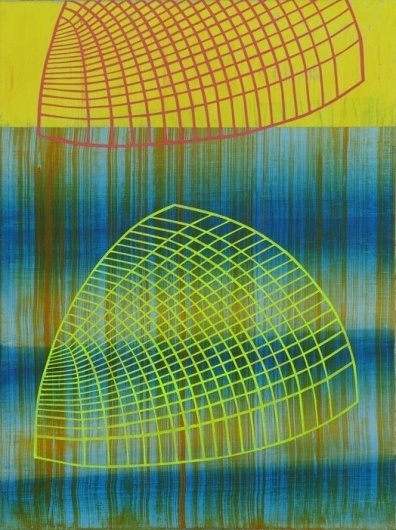 Red+and+Yellow+Curved+Nets+copy.jpg (image) #abstract #acrylic #geometry #bina #dan #art #painting #canvas