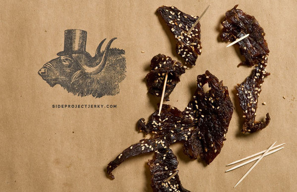 SIDEPROJECTJERKY.COM #stamp #illustration #beef #jerky