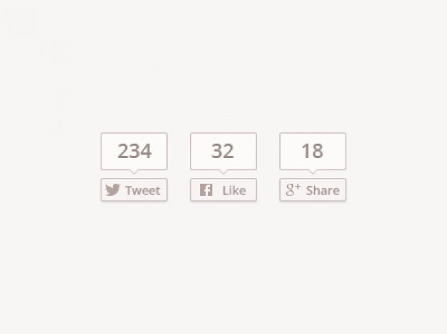 Share buttons Free Psd. See more inspiration related to Like, Buttons, Share, Horizontal and Tweet on Freepik.