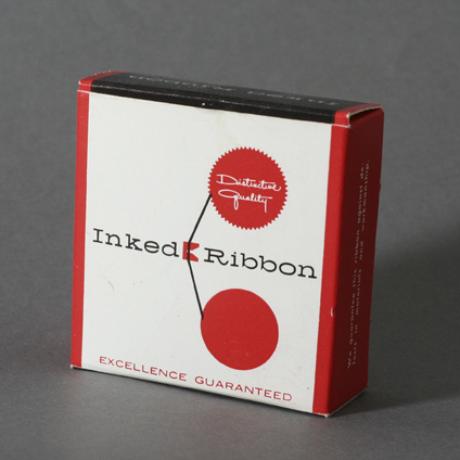 Inked Ribbon Packaging #circle #modern #packaging #color #two #mid #century #modernism #type