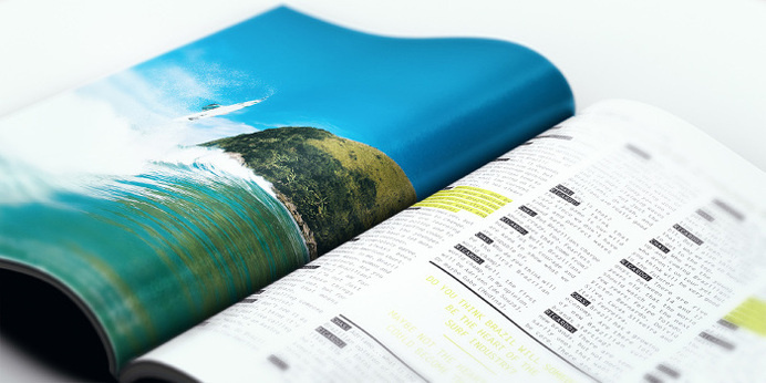 Surfing Magazine Editorial 2012 - Joy Stain #surf #surfing #print #spread #layout #editorial #magazine #typography