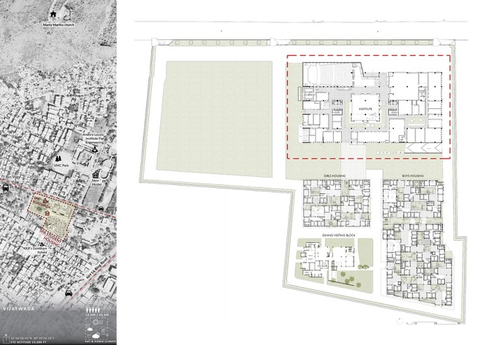 Institute at School of Planning and Architecture, Vijayawada / MO-OF,Masterplan