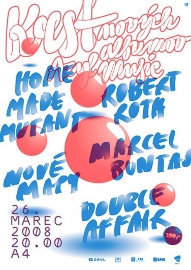 Azyl Music concert poster — Design | Urtd #two #colour #script #poster