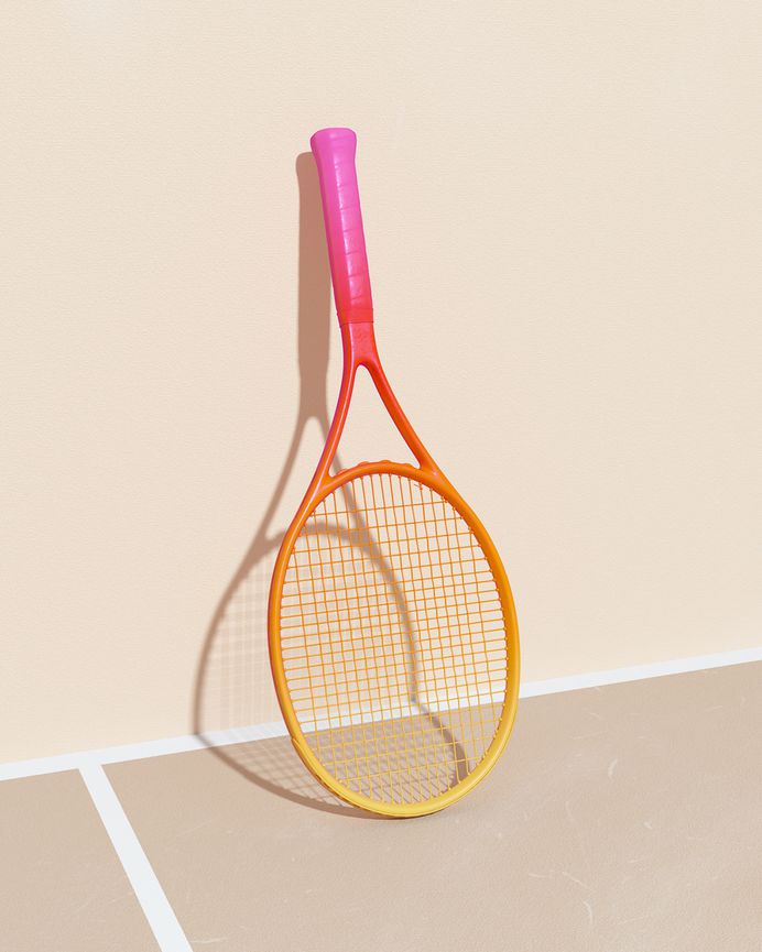 Tennis, from molistudio #surreal #minimalism #pastel #3D #graphic #sport