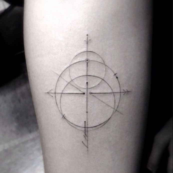 Vir Paiz Tattoo  geometrictattoo compass clocktattoo geometry ink  inktattoo lines black tattoos  Facebook