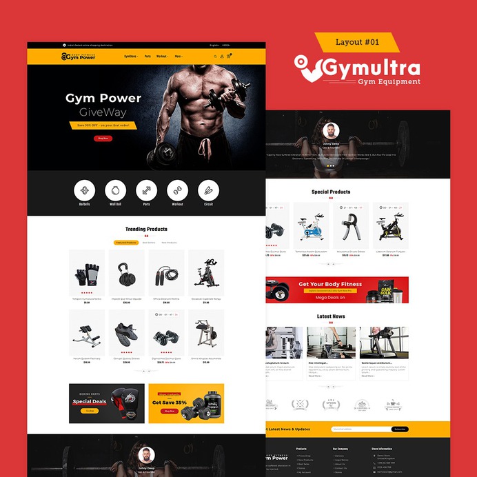 #Gym Ultra - #Fitness #Equipment Store - #Prestashop #Responsive #Theme | #TemplateTrip #eCommerce #Website #Design #Template